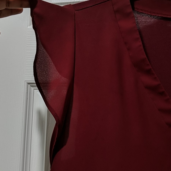 Express Ruffled Short Sleeve Blouse - Picture 2 of 2